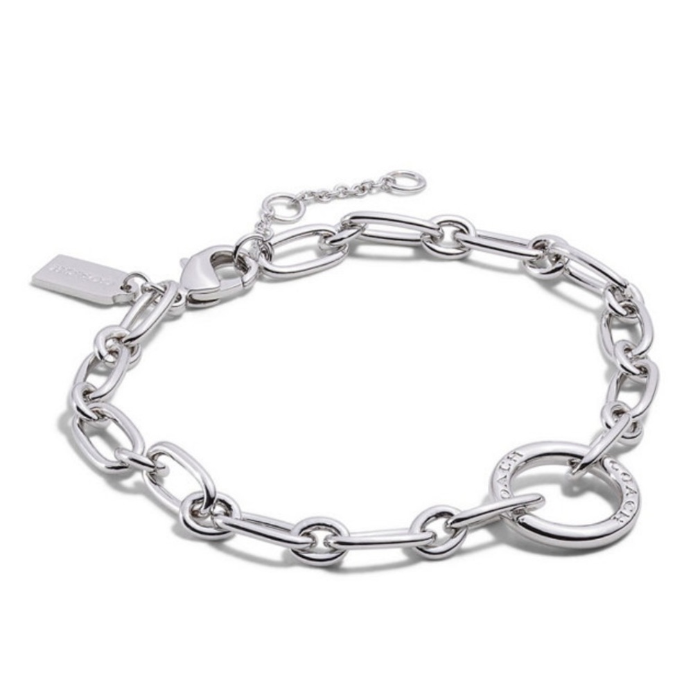 Coach Silver Signature Link Bracelet